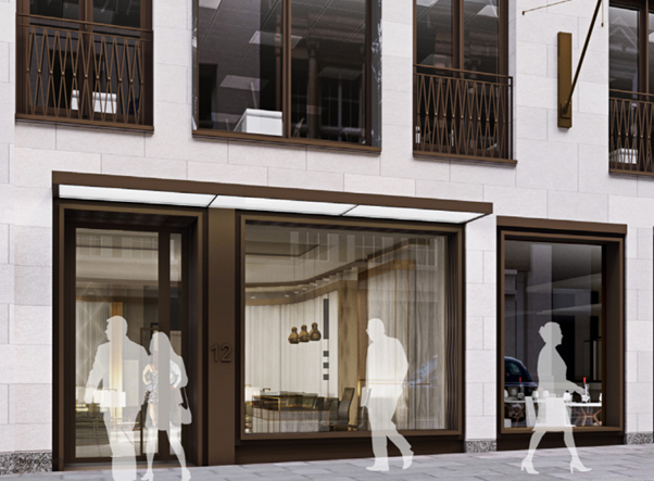 Proposed Bruton Street retail frontage